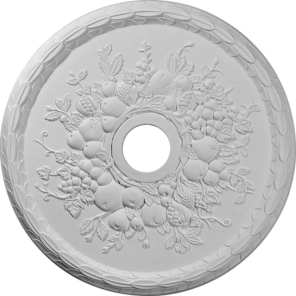 Grape Ceiling Medallion, Hand-Painted Clear Yellow X6928