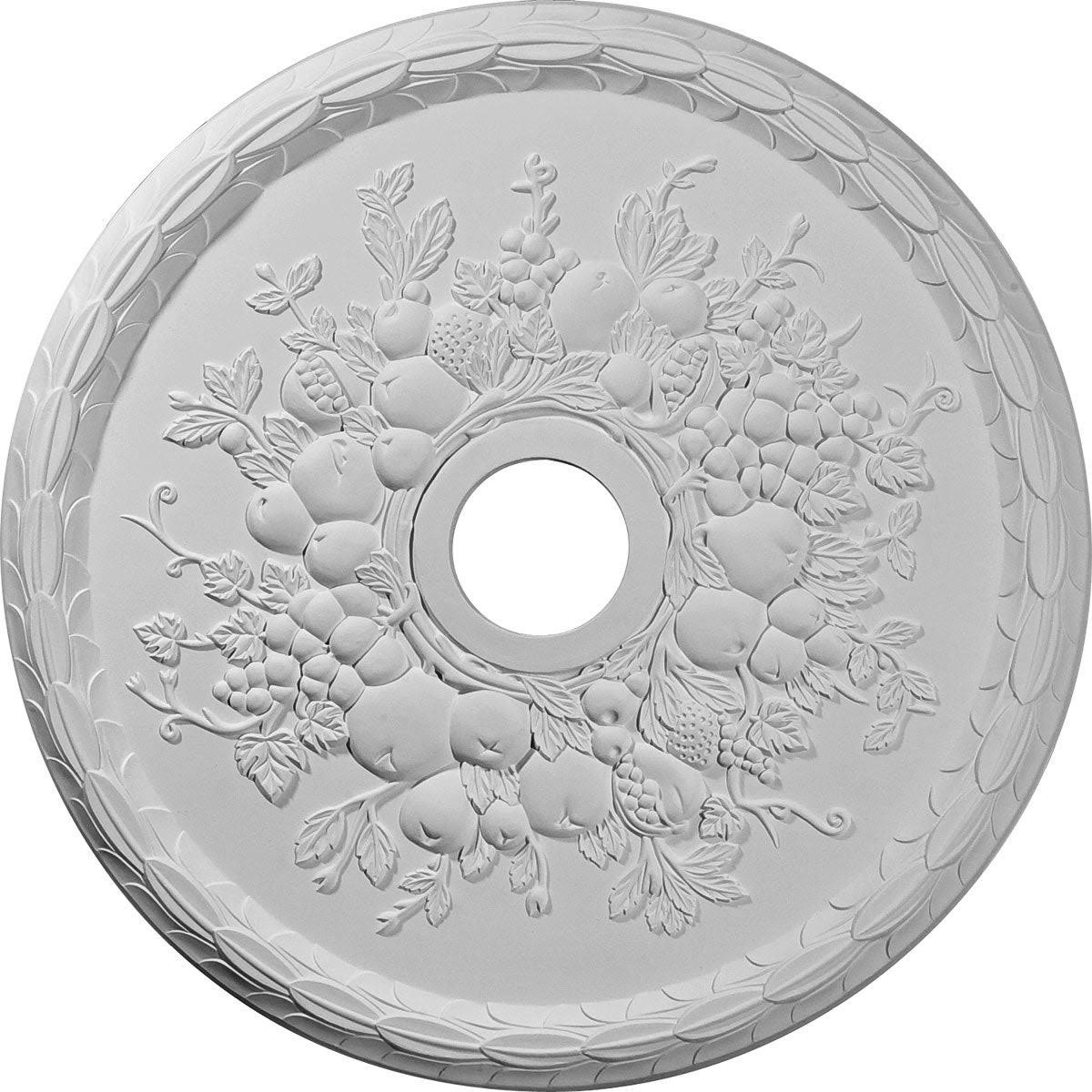 Grape Ceiling Medallion, Hand-Painted Clear Yellow X6928