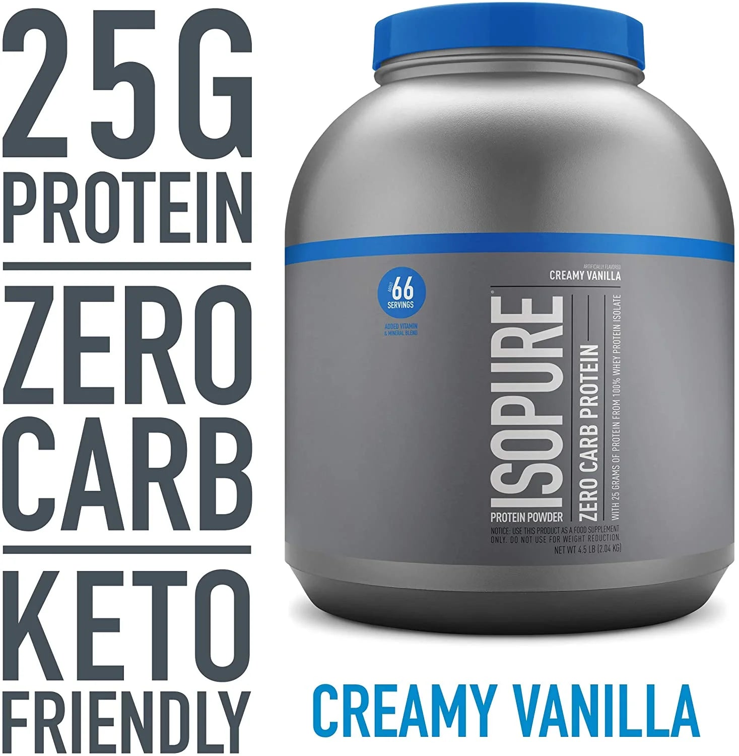 Creamy Vanilla Protein Powder, 4.5 lb K14843