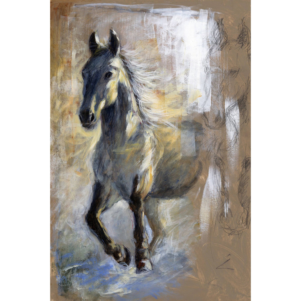 Brown Painting Print on Wrapped Canvas P2581