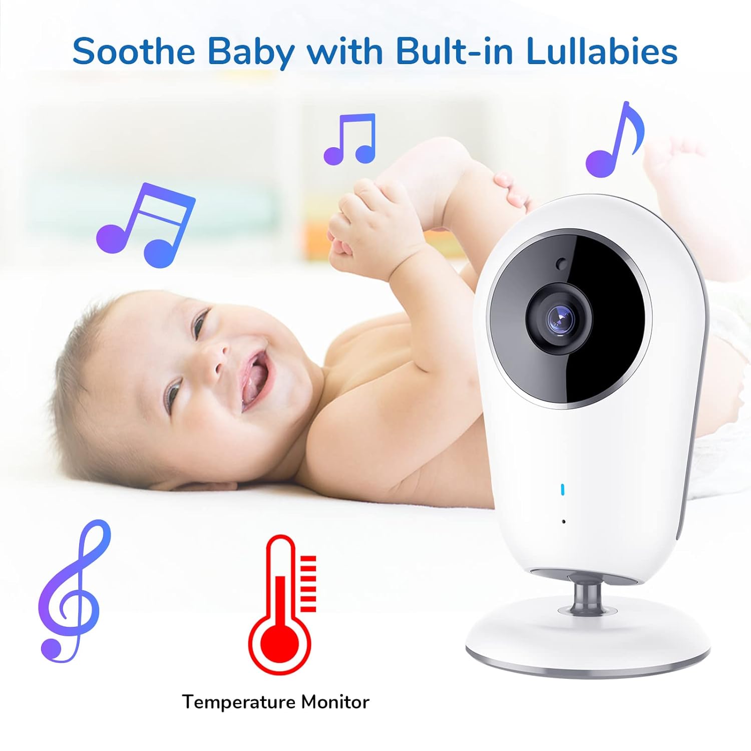 Video Baby Camera Monitor with Night Vision, 2 Way Audio, Pack of 2 J342883