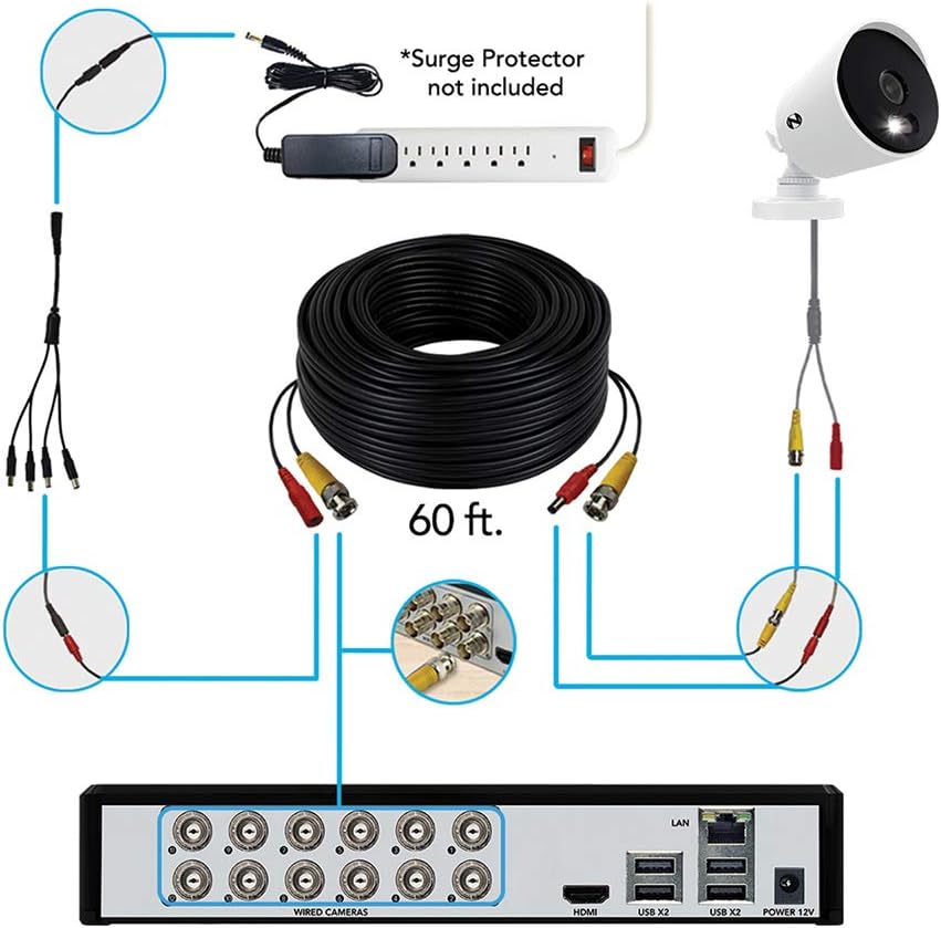 8 Wired 4K Ultra HD Indoor/Outdoor Security Camera System with 2TB Hard Drive I87916