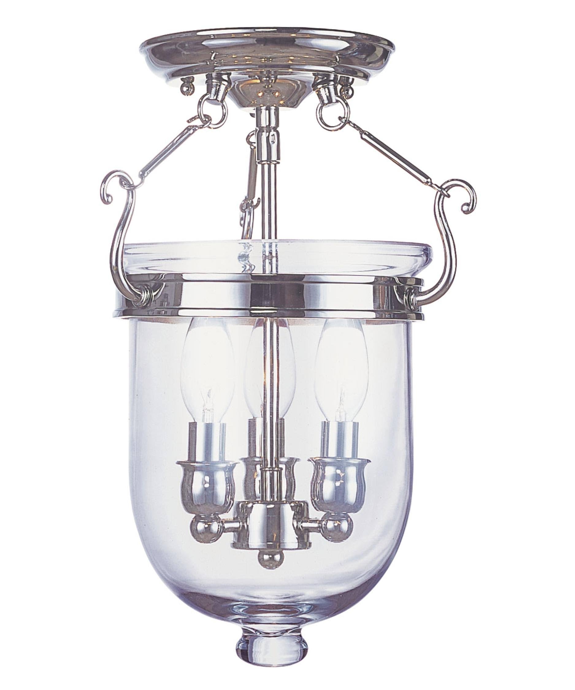 Polished Nickel 3 Light Ceiling Mount T291