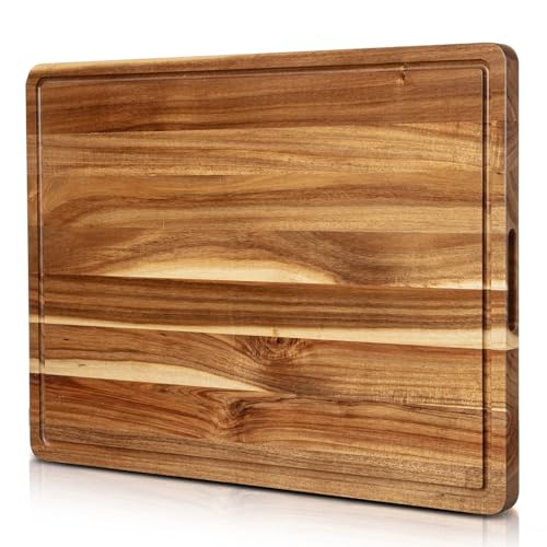 XL Acacia Wood Cutting Board with Juice Groove J5761