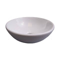 White 11 1/4 inch Single Basin Above Counter Bathroom Sink C76188