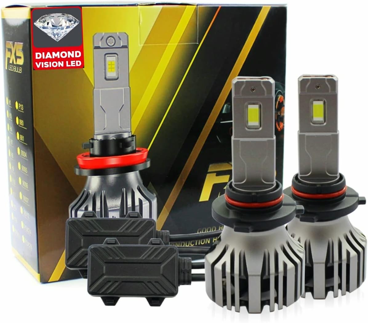 9006 LED Headlight Conversion Kit, 30000 Lumen, 6500K Pure White H223