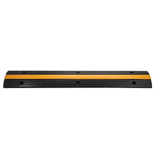 Black Rubber Cable Protector Speed Bump (4 Pack Single Channel) M3988