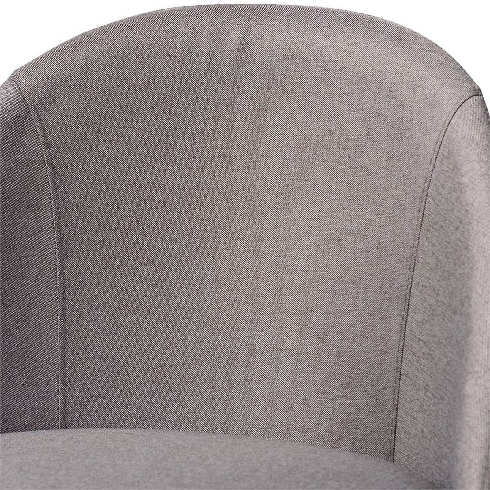 Gray Upholstered Swivel Bar Stool (Set of 2) H22047