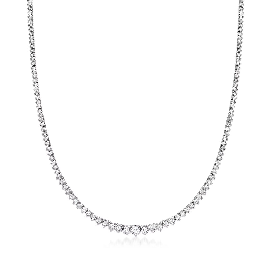 3.00 ct. t.w. Diamond Tennis Necklace in Sterling Silver N887
