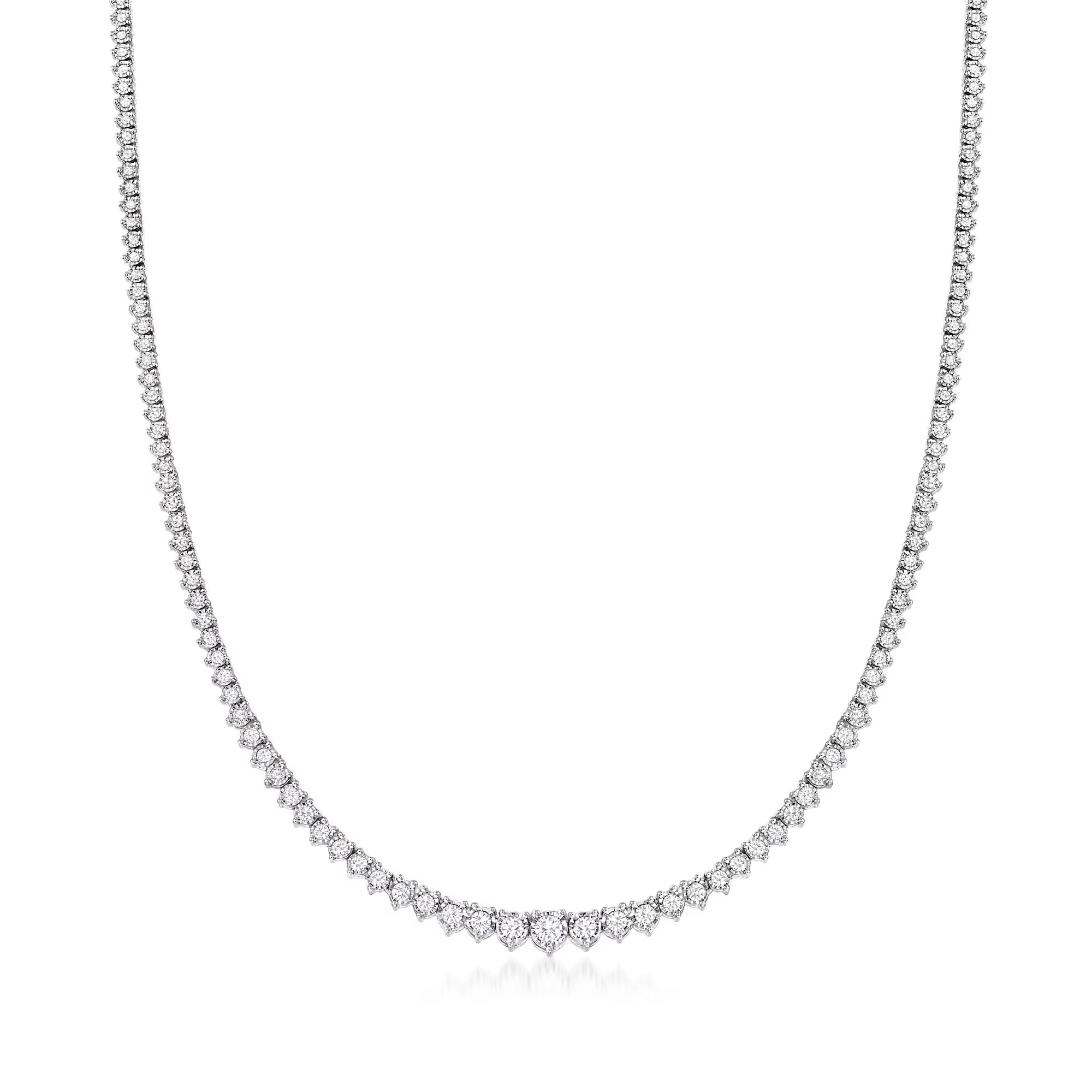 3.00 ct. t.w. Diamond Tennis Necklace in Sterling Silver N887