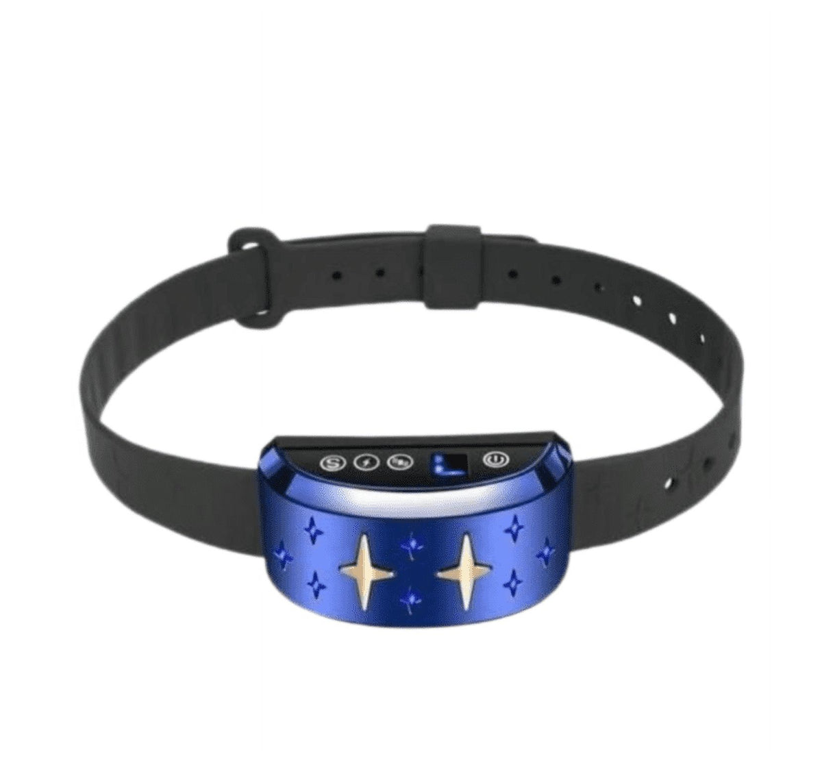 Blue Rechargeable Waterproof Dog Bark Collar Y88533