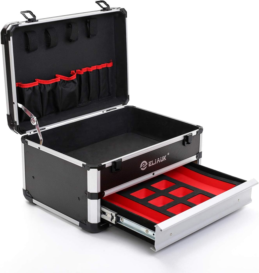 Portable Aluminum Tool Box with Drawer, Pack of 2 E532464