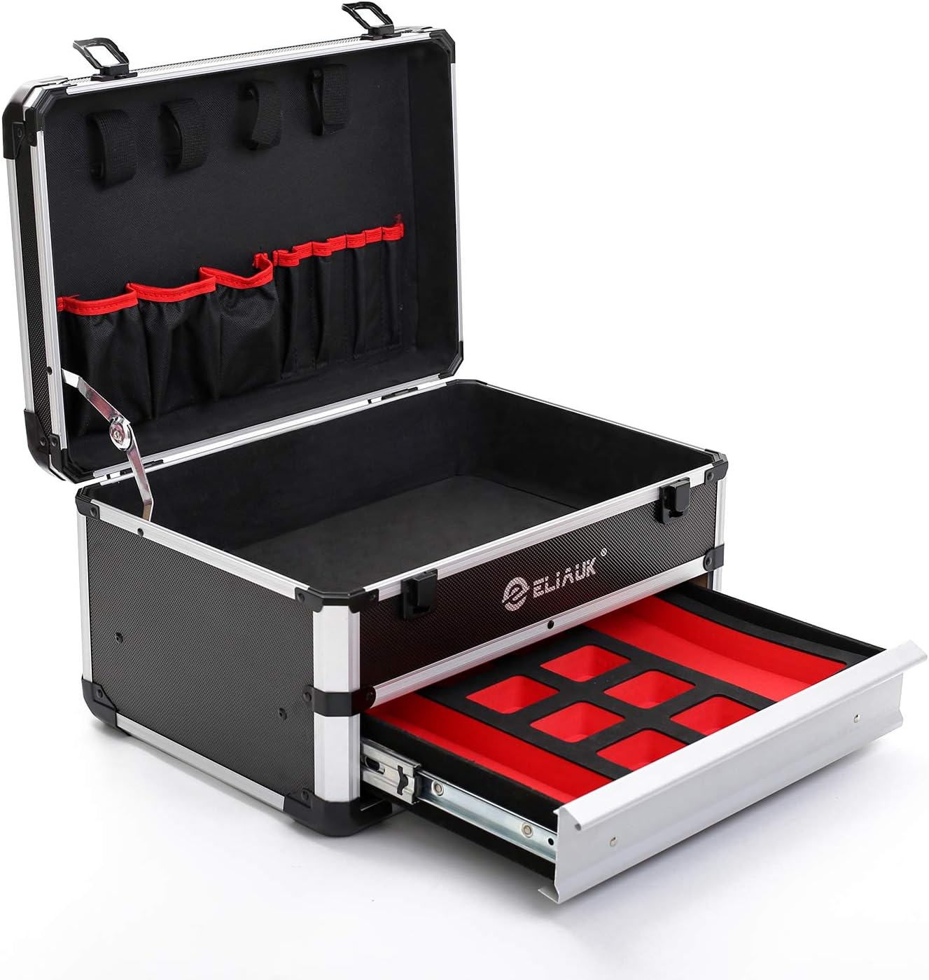 Portable Aluminum Tool Box with Drawer, Pack of 2 E532464