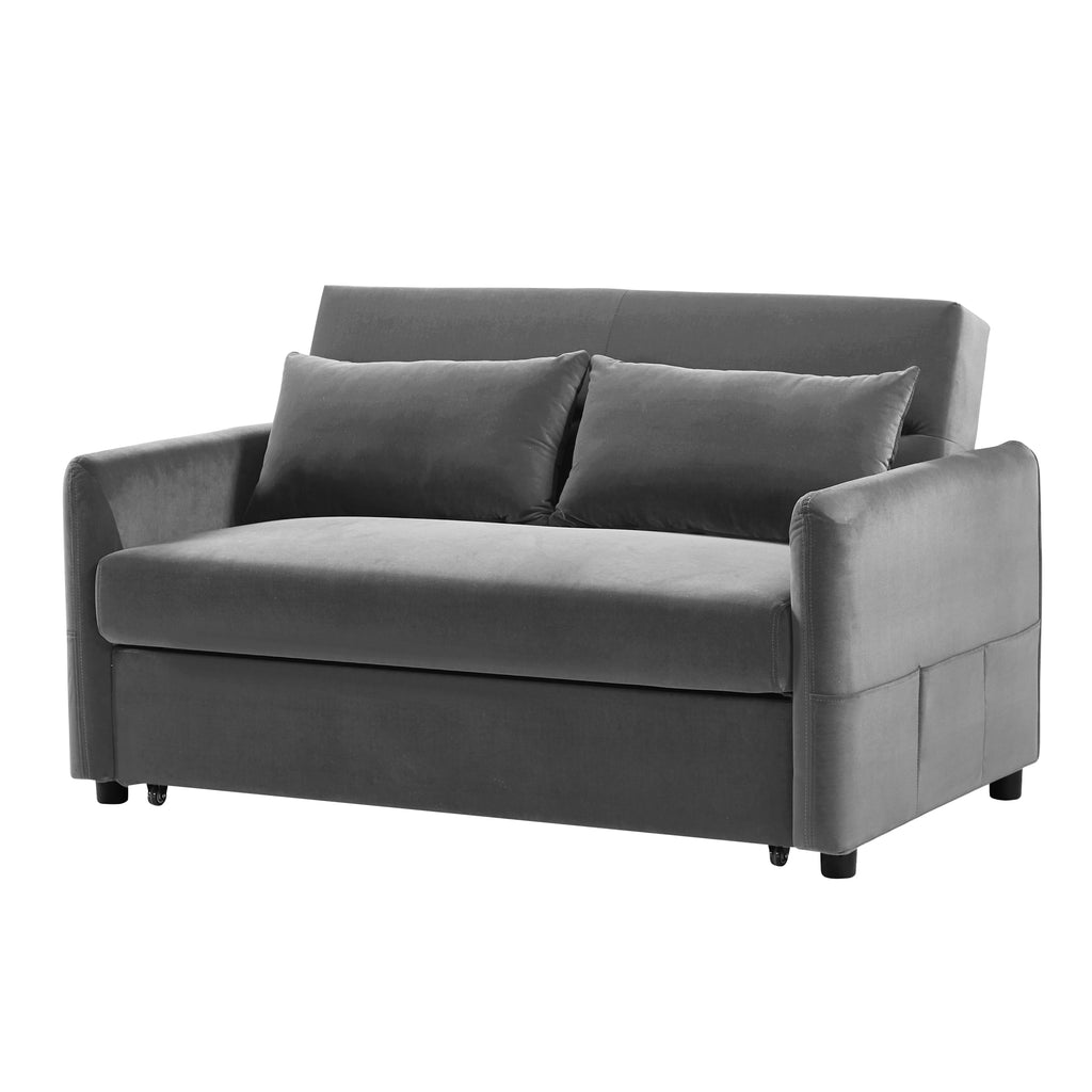 Convertible Velvet Loveseat Sofa H4445