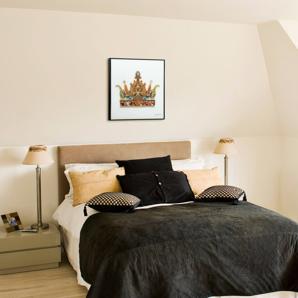 Printed on Glass Art with Anodized Aluminum Black Frame Wall G52673