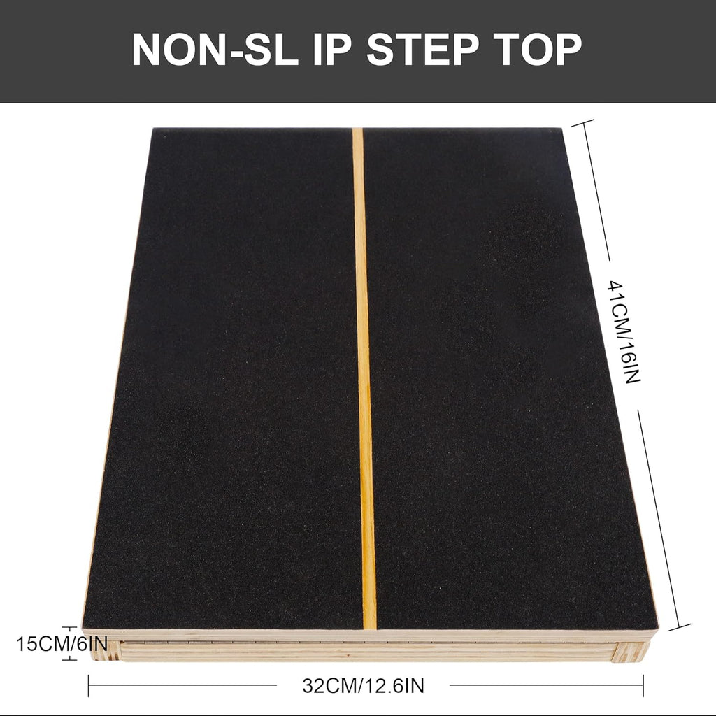 Wooden Slant Board, Adjustable Incline Board, Non-Slip Stretching Board, Pack of 2 H38584