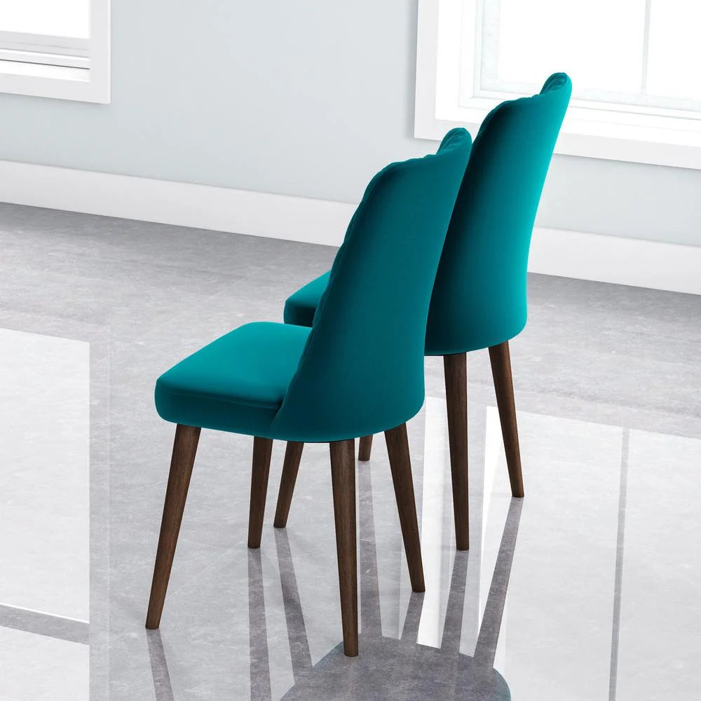 Turquoise Velvet Dining Chair (Set of 2) O520