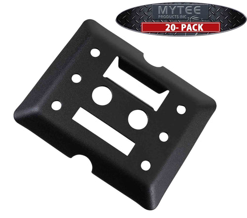 (20 Pack) Black Steel Bolt-on E-Track Tie Down Plates X172936
