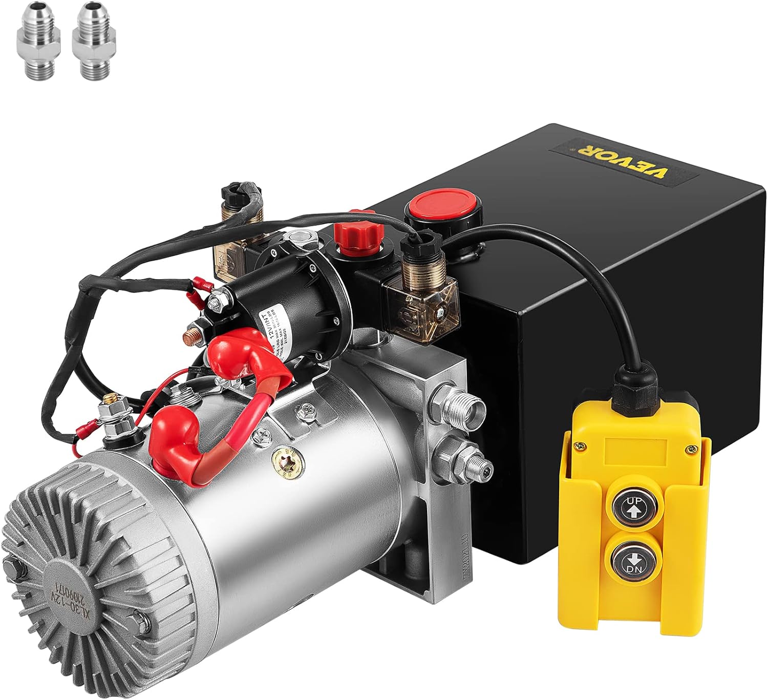 Hydraulic Power Unit 8 Quart Double Acting 12V DC Metal Oil Reservoir H9174