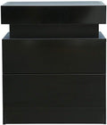 High Gloss 2 Drawer LED Nightstand Cabinet S812