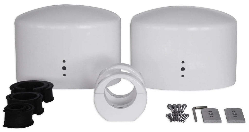 6x9" White Aluminum Wakeboard Tower Speaker Pods with Covers Y96038
