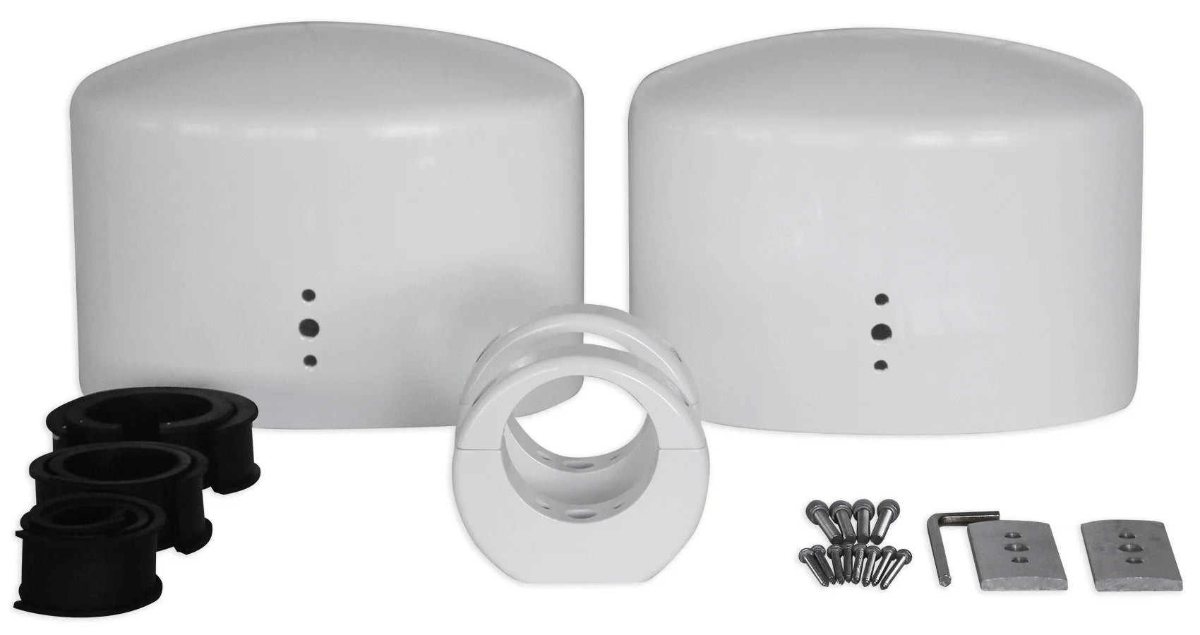 6x9" White Aluminum Wakeboard Tower Speaker Pods with Covers Y96038
