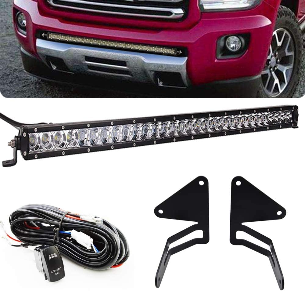 32'' 150W LED Light Bar Hidden Bumper Mount Bracket G648565