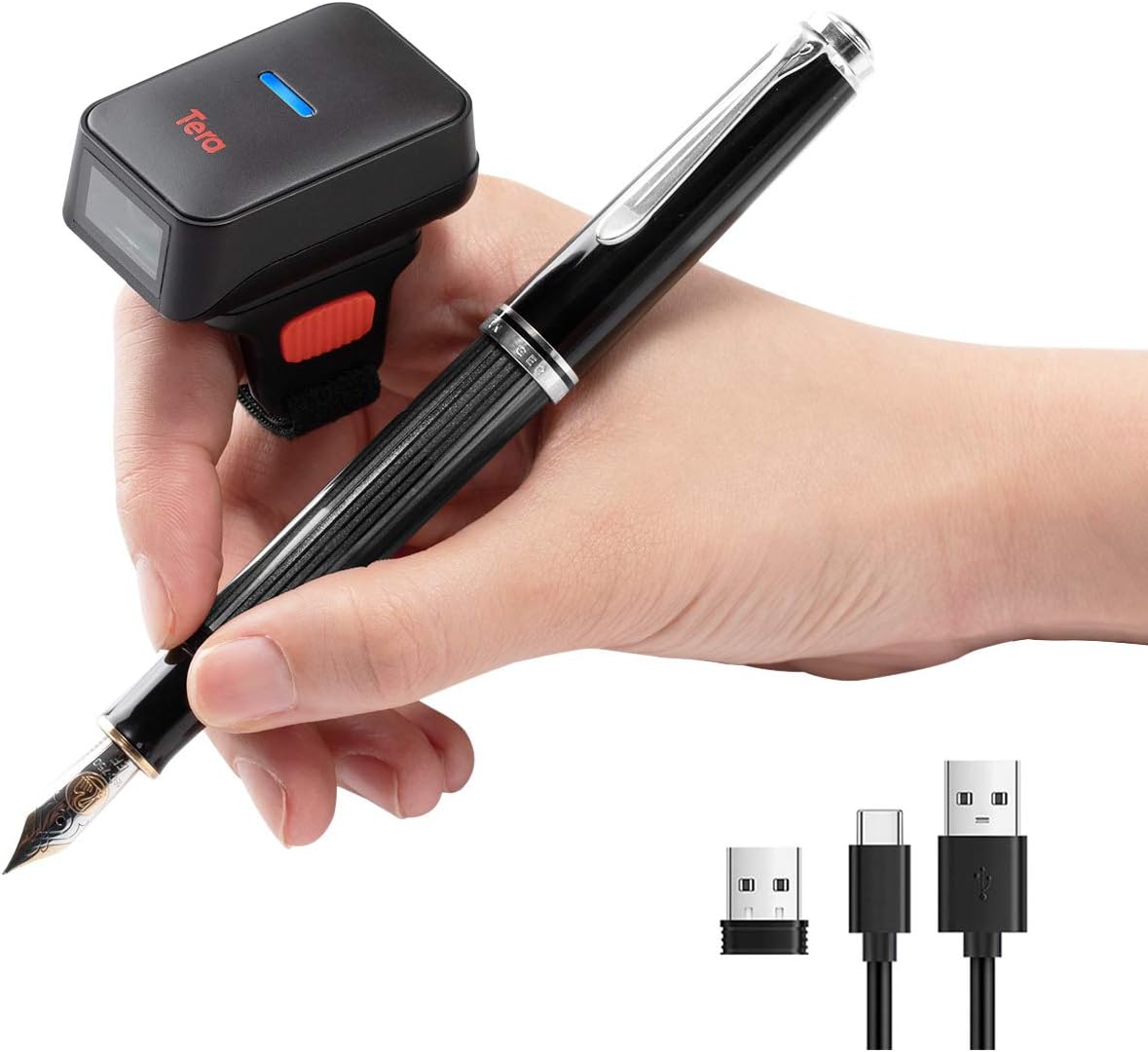 Wireless Ring Barcode Scanner with Bluetooth F683
