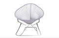 Clear Chrome Rocker Chair S5128