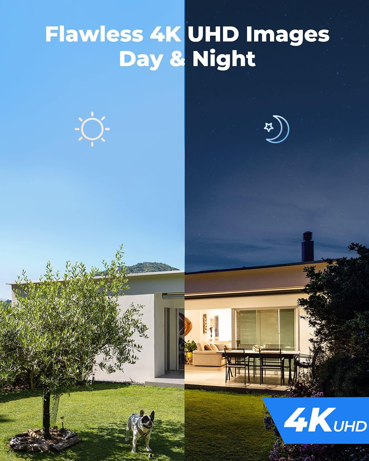 4K PoE Outdoor Security Camera with Spotlights Color Night Vision L626351
