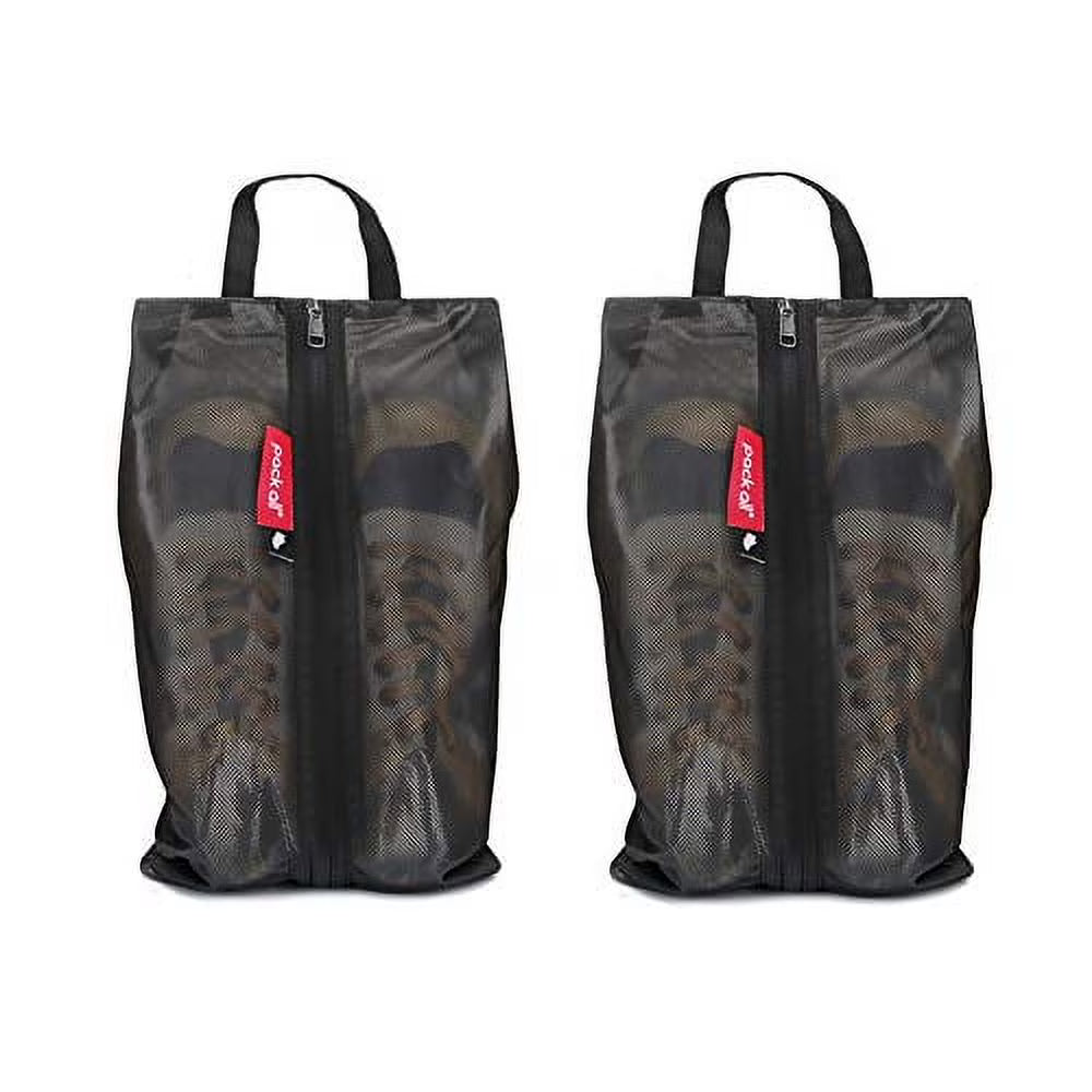 Water Resistant Shoe Bags with Zipper 2 Pack Black L753731