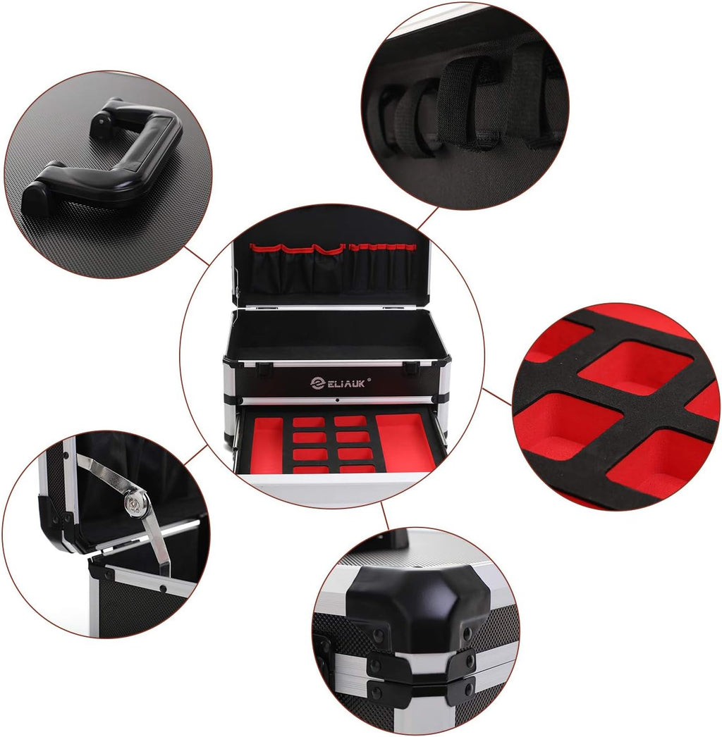 Portable Aluminum Tool Box with Drawer, Pack of 2 E532464