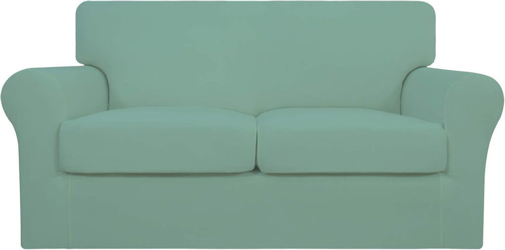 4 Pieces Stretch Sofa Slipcover for 3 Separate Cushion Couch, Camel W581810