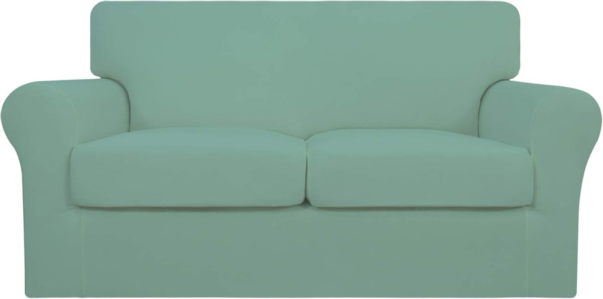 4 Pieces Stretch Sofa Slipcover for 3 Separate Cushion Couch, Camel W581810