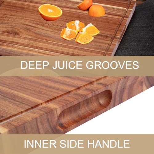 XL Acacia Wood Cutting Board with Juice Groove J5761