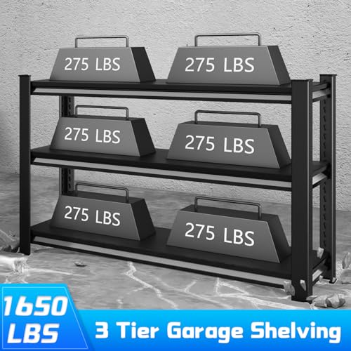 48" W Metal Garage Shelving Unit, 1650 lbs Load Capacity I945084