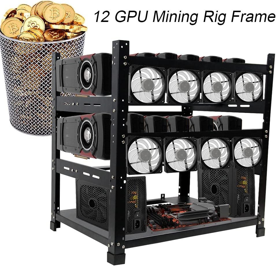 3 Layers Open Mining Frame for 12 GPU Server Rack G6063