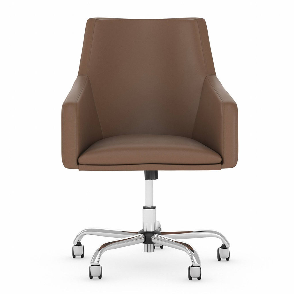 Tan Leather Box Chair L169