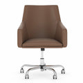 Tan Leather Box Chair L169