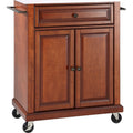 Cherry Granite Top Kitchen Cart Y846240