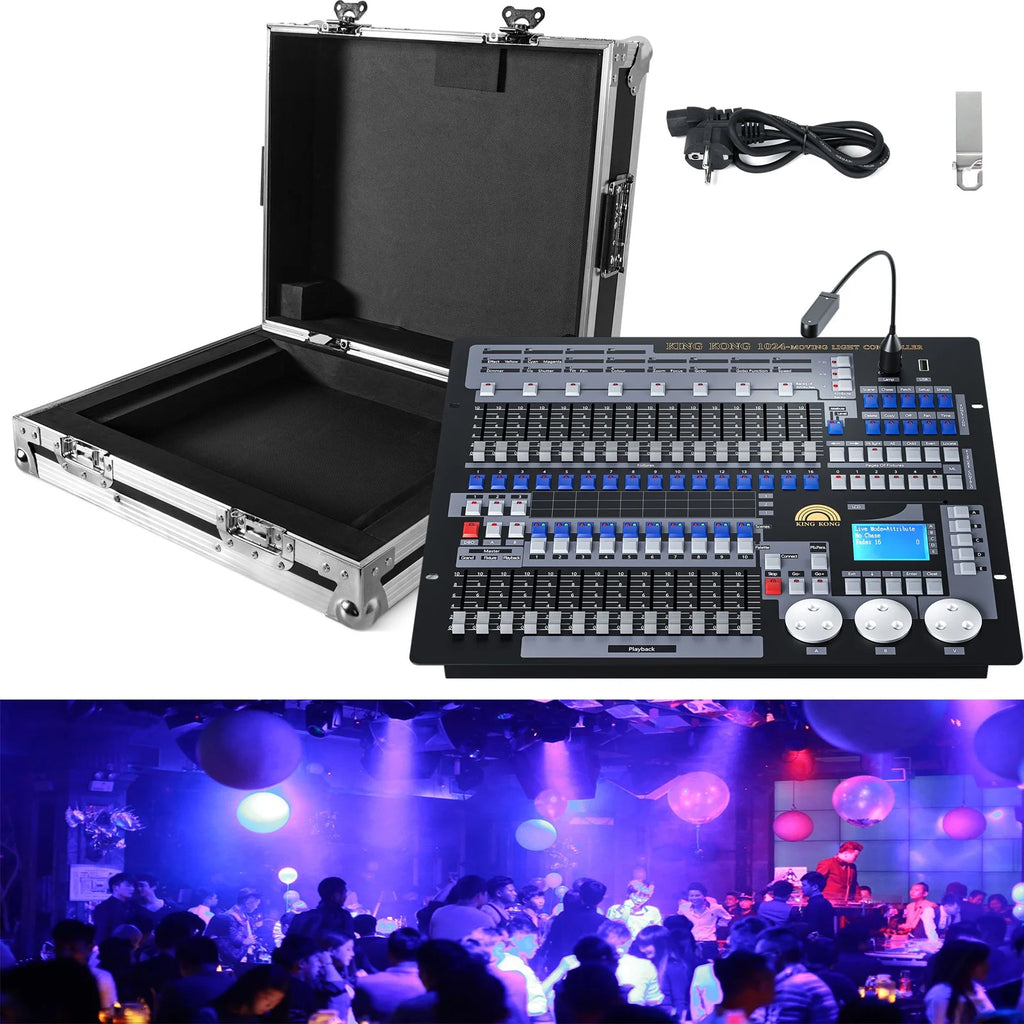 DJ Lighting Controller with Flightcase, Grand Console DMX and MIDI Operator 1024 Channel R778934