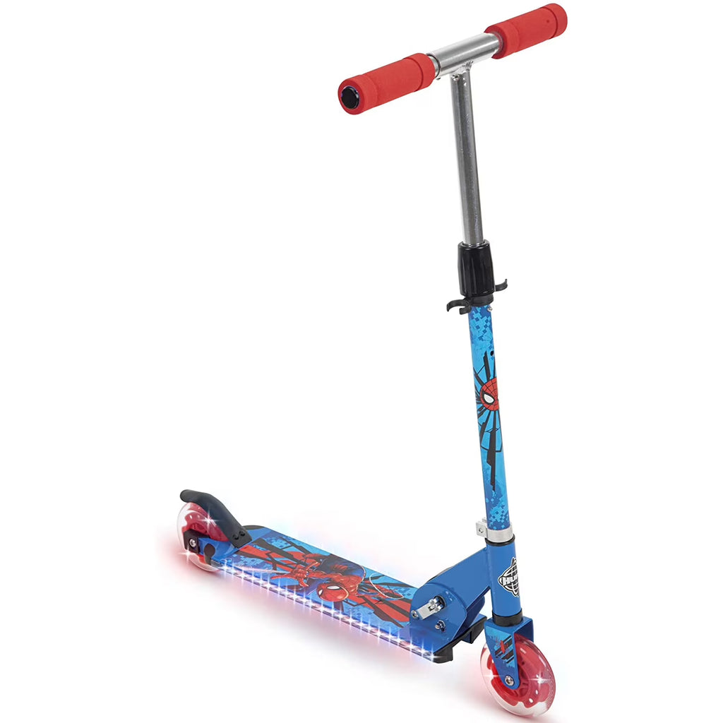 Spider-Man Steel 2 Wheel Scooter with LED Lights Z871521