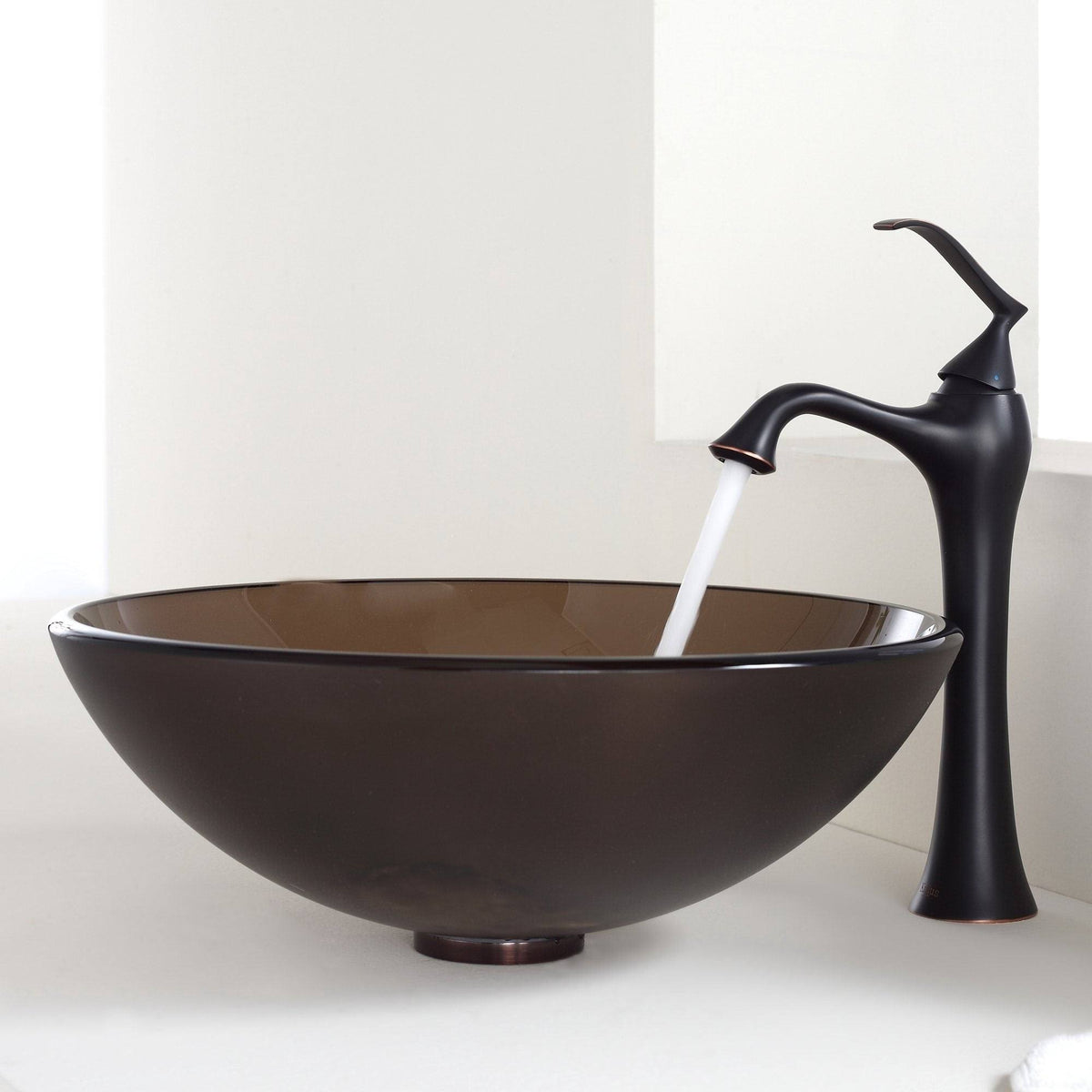 Oil Rubbed Bronze Vessel Bathroom Faucet with Pop Up Drain T437004