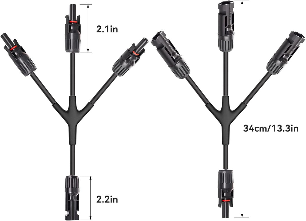 1 Pair 1 to 3 Solar Connector Splitter H810