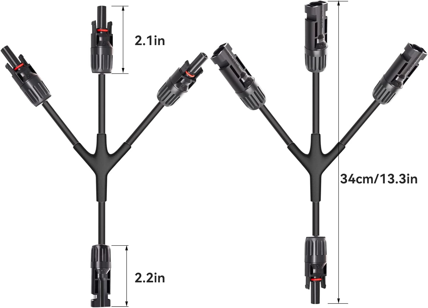 1 Pair 1 to 3 Solar Connector Splitter H810