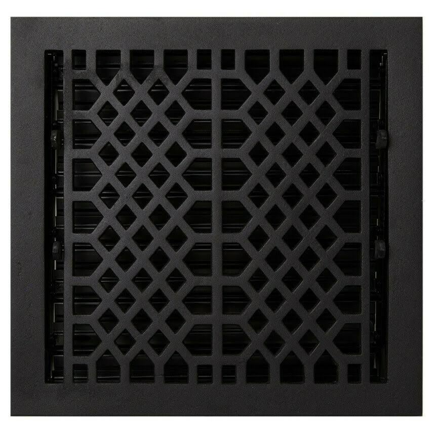 Antique Cast Iron Floor Register - Black U570818