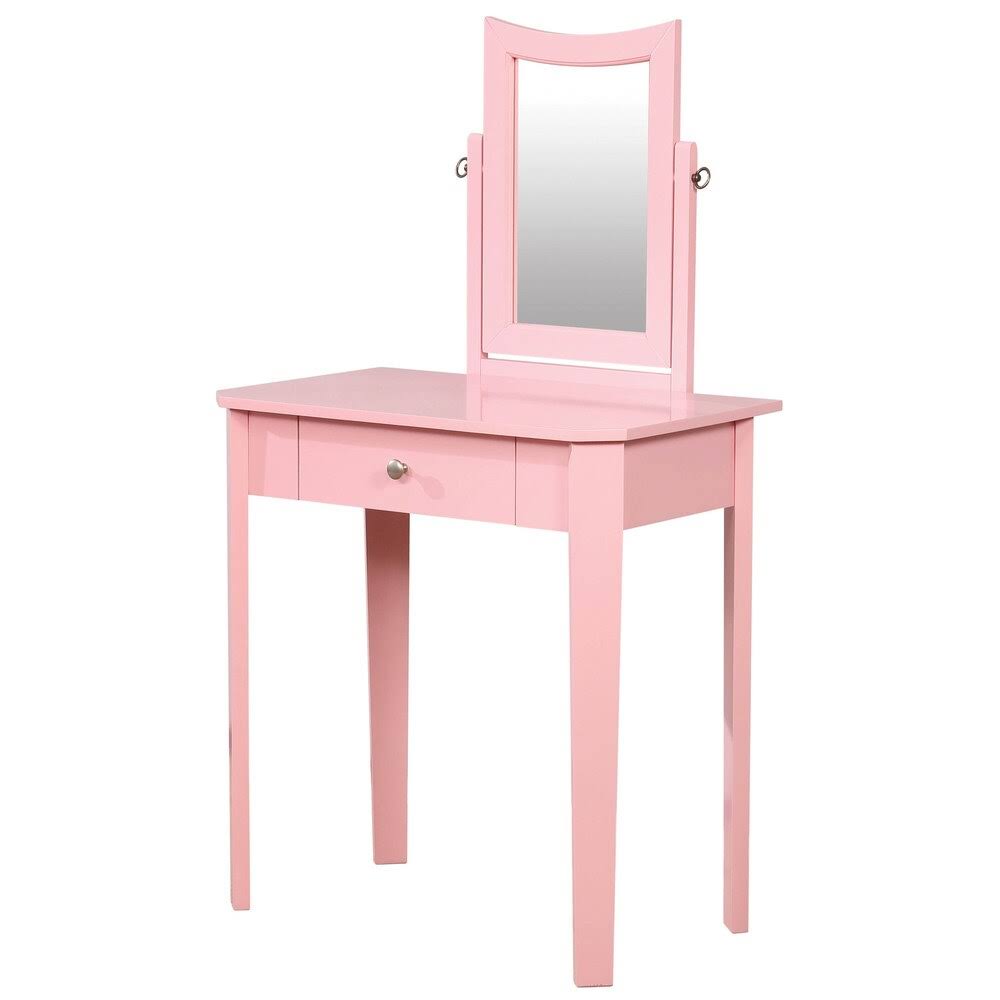 Pink 3-Piece Solid Wood Vanity Set J443