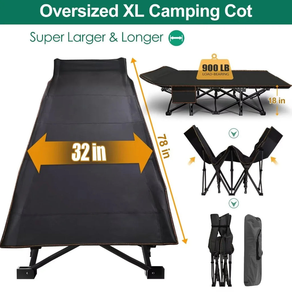 Oversized Folding Camping Cot with Carry Bag K56279