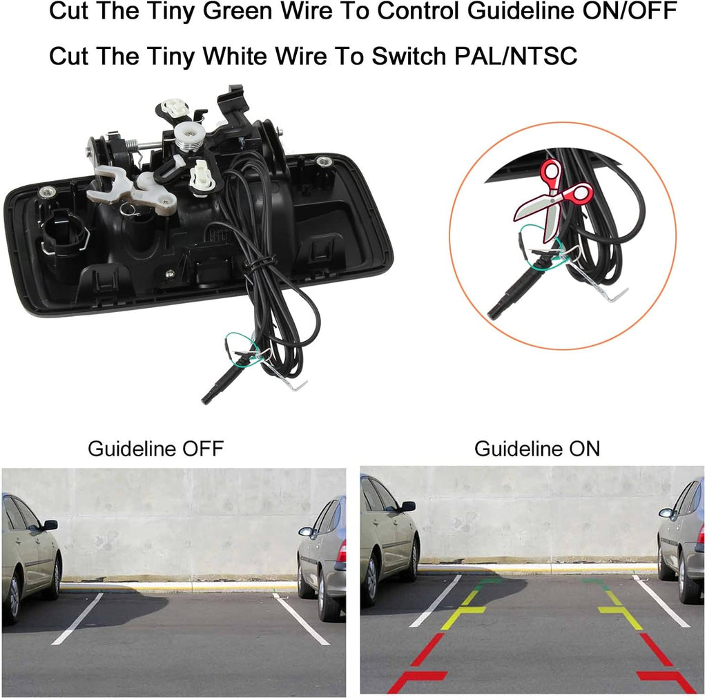 Tailgate Handle Backup Camera for 2014-2018 Chevy Silverado GMC Sierra T8926