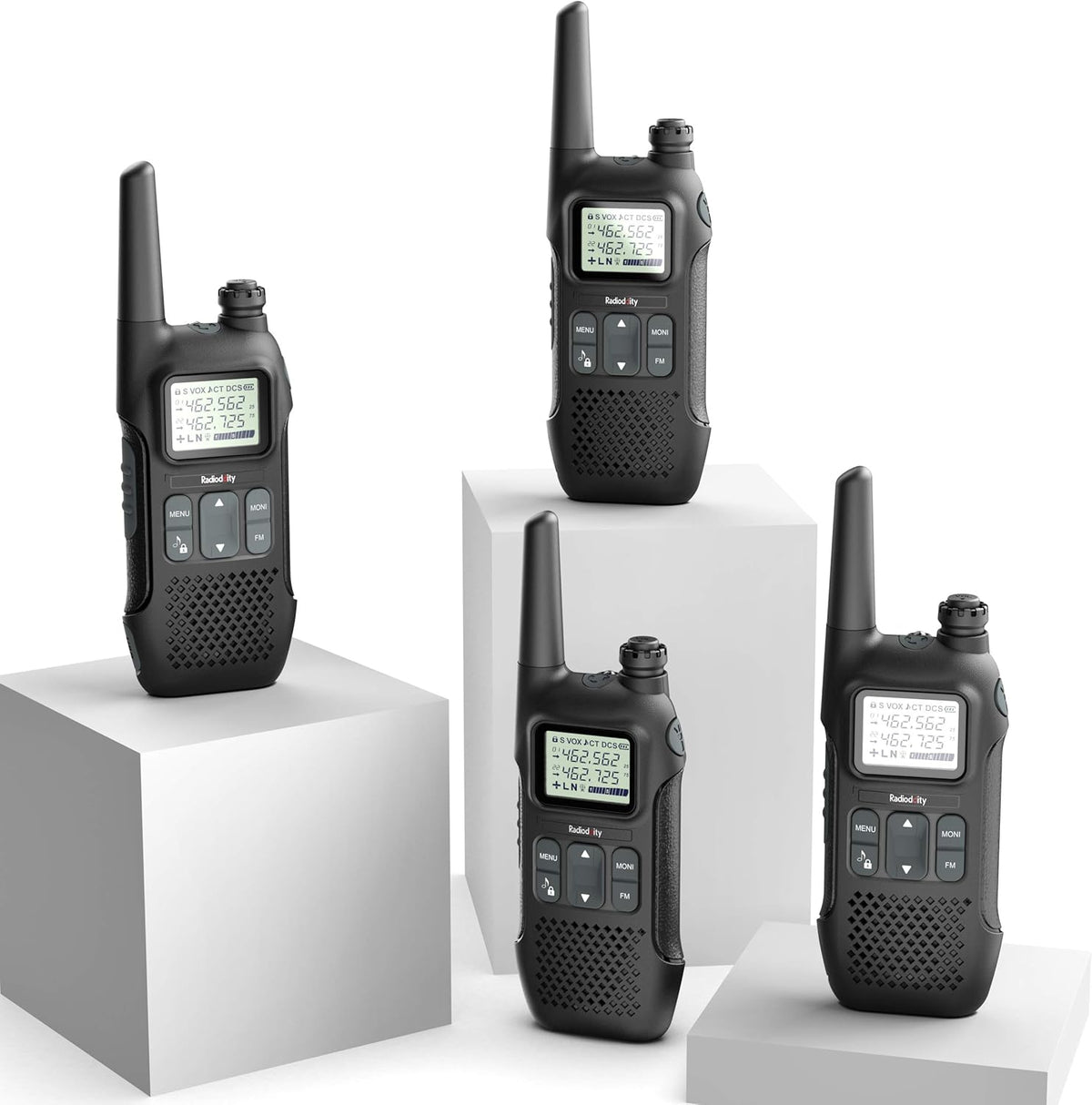 4 Pack FRS Two-Way Radio Walkie Talkies with Earpiece, USB Charging S855070